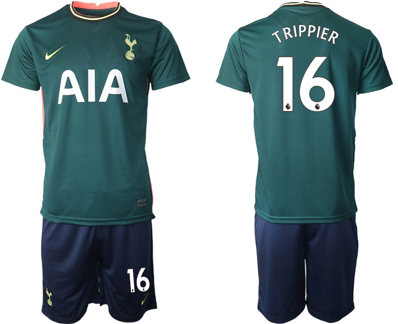 Men 2020-2021 club Tottenham away #16 green Soccer Jerseys
